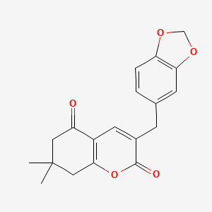 3-(benzo[d][1,3]dioxol-5-ylmethyl)-7,7-dimethyl-7,8-dihydro-2H-chromene-2,5(6H)-dione