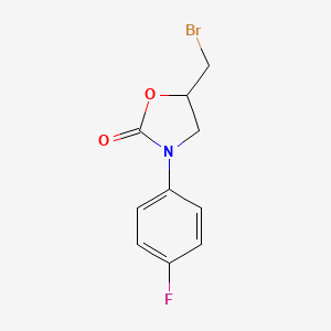 molecular formula C10H9BrFNO2 B1373748 5-(溴甲基)-3-(4-氟苯基)-1,3-恶唑烷-2-酮 CAS No. 1246738-23-7