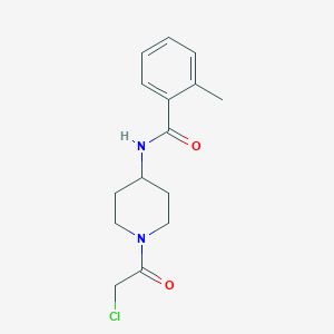 molecular formula C15H19ClN2O2 B1373750 N-[1-(2-chloroacetyl)piperidin-4-yl]-2-methylbenzamide CAS No. 1258640-47-9