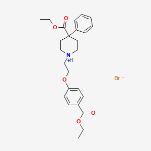 1-(2-(p-Carboxyphenoxy)ethyl)-4-phenylisonipecotic acid diethyl ester hydrobromide