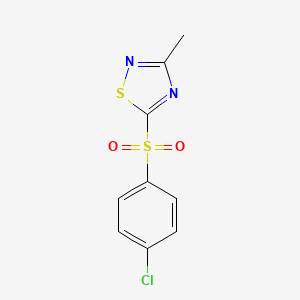 1,2,4-Thiadiazole, 5-((p-chlorophenyl)sulfonyl)-3-methyl-