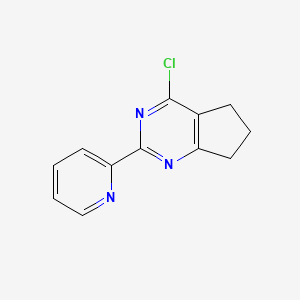 B1373768 2-{4-chloro-5H,6H,7H-cyclopenta[d]pyrimidin-2-yl}pyridine CAS No. 1249226-04-7