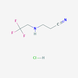 B1373770 3-[(2,2,2-Trifluoroethyl)amino]propanenitrile hydrochloride CAS No. 1303889-66-8
