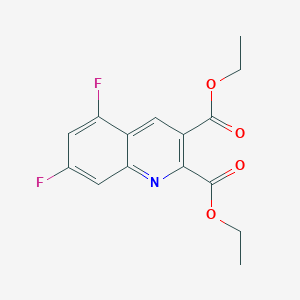 molecular formula C15H13F2NO4 B13737715 Diethyl 5,7-difluoroquinoline-2,3-dicarboxylate 