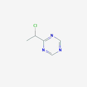 molecular formula C5H6ClN3 B13737757 2-(1-Chloroethyl)-1,3,5-triazine CAS No. 30361-85-4