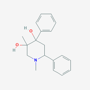 B137378 1,3-Dimethyl-4,6-diphenylpiperidine-3,4-diol CAS No. 128887-78-5