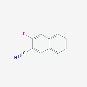 molecular formula C11H6FN B13737809 3-Fluoronaphthalene-2-carbonitrile CAS No. 21597-57-9