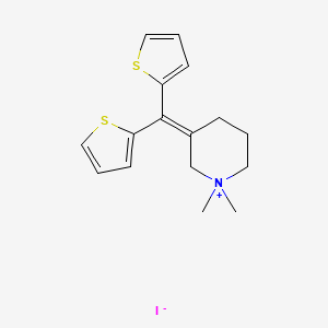 3-(Dithiophen-2-ylmethylidene)-1,1-dimethylpiperidin-1-ium;iodide