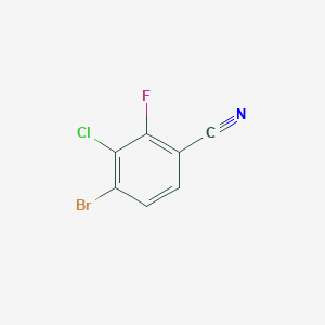 molecular formula C7H2BrClFN B1373786 4-Bromo-3-chloro-2-fluorobenzonitrile CAS No. 1160574-68-4