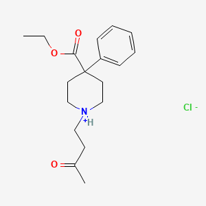 molecular formula C18H26ClNO3 B13737860 1-(3-Oxobutyl)-4-phenylisonipecotic acid ethyl ester hydrochloride CAS No. 16036-86-5