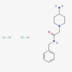 molecular formula C14H23Cl2N3O B1373788 2-(4-氨基哌啶-1-基)-N-苄基乙酰胺二盐酸盐 CAS No. 1245569-27-0