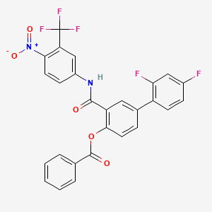 2',4'-Difluoro-3-{[4-nitro-3-(trifluoromethyl)phenyl]carbamoyl}[1,1'-biphenyl]-4-yl benzoate