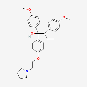 1,2-Bis(p-methoxyphenyl)-1-(p-(2-(1-pyrrolidinyl)ethoxy)phenyl)-1-butanol