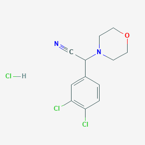 molecular formula C12H13Cl3N2O B1373792 (3,4-二氯苯基)-吗啉-4-基-乙腈盐酸盐 CAS No. 1208081-09-7