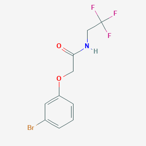 molecular formula C10H9BrF3NO2 B1373795 2-(3-溴苯氧基)-N-(2,2,2-三氟乙基)乙酰胺 CAS No. 1252311-93-5