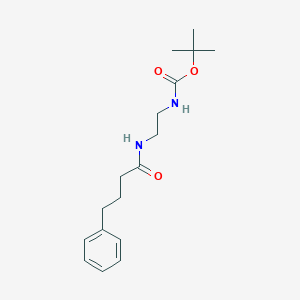 molecular formula C17H26N2O3 B1373797 叔丁基 N-[2-(4-苯基丁酰胺)乙基]氨基甲酸酯 CAS No. 1252276-68-8