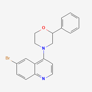 molecular formula C19H17BrN2O B1373798 6-溴-4-(2-苯基吗啉-4-基)喹啉 CAS No. 1252528-26-9