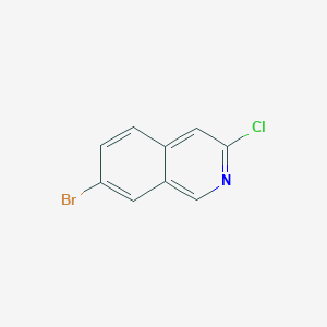 molecular formula C9H5BrClN B1373799 7-溴-3-氯异喹啉 CAS No. 1029720-65-7