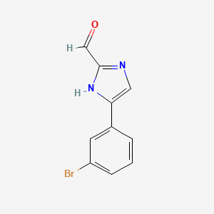 molecular formula C10H7BrN2O B1373802 5-(3-溴苯基)-1H-咪唑-2-甲醛 CAS No. 944903-71-3