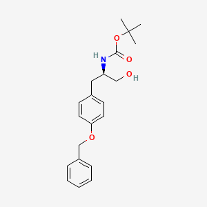 molecular formula C21H27NO4 B1373804 (R)-tert-Butyl (1-(4-(benzyloxy)phenyl)-3-hydroxypropan-2-yl)carbamate CAS No. 198470-63-2