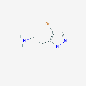 molecular formula C6H10BrN3 B1373809 2-(4-溴-1-甲基-1H-吡唑-5-基)乙胺 CAS No. 1017788-72-5