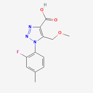 molecular formula C12H12FN3O3 B1373811 1-(2-fluoro-4-methylphenyl)-5-(methoxymethyl)-1H-1,2,3-triazole-4-carboxylic acid CAS No. 1340736-01-7