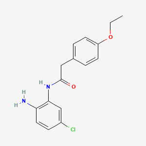 Acetanilide, 2'-amino-5'-chloro-2-(p-ethoxyphenyl)-, hydrate