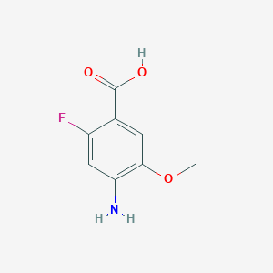 molecular formula C8H8FNO3 B1373816 4-Amino-2-fluoro-5-methoxybenzoic acid CAS No. 1001346-91-3