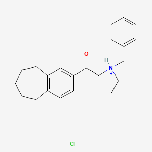 Ethanone, 2-((1-methylethyl)(phenylmethyl)amino)-1-(6,7,8,9-tetrahydro-5H-benzocyclohepten-2-yl)-, hydrochloride