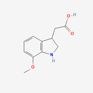 (7-Methoxy-2,3-dihydro-1H-indol-3-yl)acetic acid