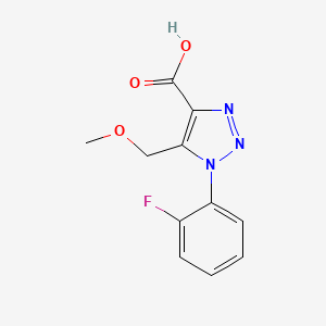 molecular formula C11H10FN3O3 B1373819 1-(2-氟苯基)-5-(甲氧基甲基)-1H-1,2,3-三唑-4-羧酸 CAS No. 1166831-65-7