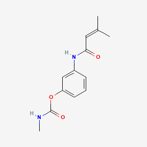 [3-(3-methylbut-2-enoylamino)phenyl] N-methylcarbamate