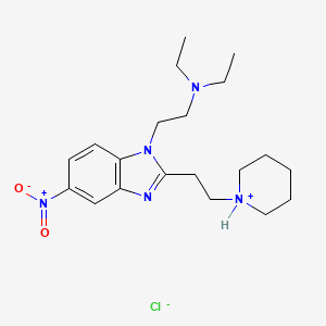 1-(2-Diethylaminoethyl)-5-nitro-2-piperidinoethylbenzimidazole hydrochloride