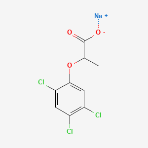 molecular formula C9H6Cl3NaO3 B13738211 Sodium 2-(2,4,5-trichlorophenoxy)propionate CAS No. 37913-89-6