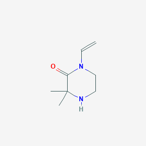 molecular formula C8H14N2O B13738221 Piperazinone,1-ethenyl-3,3-dimethyl-(9ci) CAS No. 4190-87-8