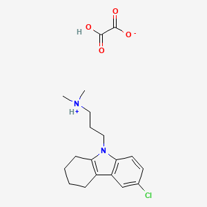 molecular formula C19H25ClN2O4 B13738242 Carbazole, 1,2,3,4-tetrahydro-6-chloro-9-(3-dimethylaminopropyl)-, oxalate CAS No. 41734-62-7