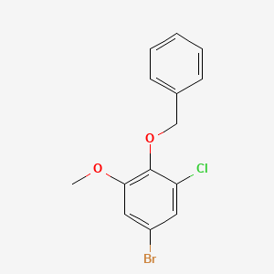 molecular formula C14H12BrClO2 B1373829 2-Benzyloxy-5-bromo-3-chloroanisole CAS No. 1345471-50-2