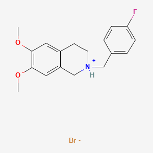 6,7-Dimethoxy-2-(p-fluorobenzyl)-1,2,3,4-tetrahydroisoquinoline hydrobromide