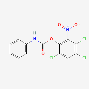 Phenol, 2-nitro-3,4,6-trichloro-, phenylcarbamate