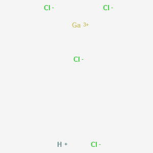 molecular formula Cl4GaH B13738390 Hydrogen tetrachlorogallate(1-) CAS No. 16950-50-8