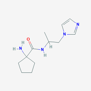molecular formula C12H20N4O B1373844 1-氨基-N-[1-(1H-咪唑-1-基)丙烷-2-基]环戊烷-1-甲酰胺 CAS No. 1184265-68-6
