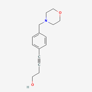molecular formula C15H19NO2 B1373846 4-[4-(吗啉-4-基甲基)苯基]丁-3-炔-1-醇 CAS No. 1275109-27-7