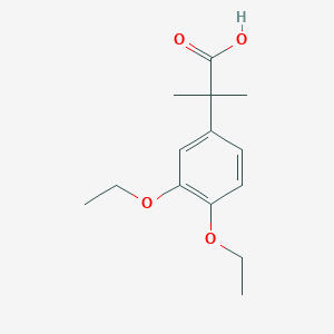 molecular formula C14H20O4 B1373855 2-(3,4-二乙氧基苯基)-2-甲基丙酸 CAS No. 1271063-42-3