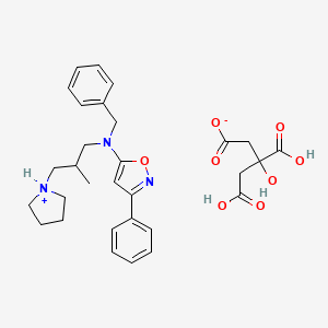 N-(2-Methyl-3-(1-pyrrolidinyl)propyl)-3-phenyl-N-(phenylmethyl)-5-isoxazolamine citrate