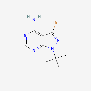 molecular formula C9H12BrN5 B1373860 3-溴-1-叔丁基-1H-吡唑并[3,4-d]嘧啶-4-胺 CAS No. 862728-61-8