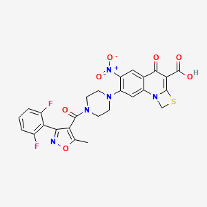 1H,4H-[1,3]thiazeto[3,2-a]quinoline-3-carboxylic acid, 7-[4-[[3-(2,6-difluorophenyl)-5-methyl-4-isoxazolyl]carbonyl]-1-piperazinyl]-6-nitro-4-oxo-