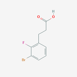 molecular formula C9H8BrFO2 B1373865 3-(3-Bromo-2-fluorophenyl)propanoic acid CAS No. 1261814-91-8