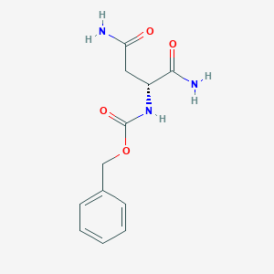 benzyl N-[(2R)-1,4-diamino-1,4-dioxobutan-2-yl]carbamate