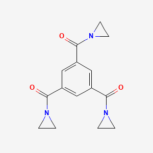 molecular formula C15H15N3O3 B13738672 aziridin-1-yl-[3,5-bis(aziridine-1-carbonyl)phenyl]methanone CAS No. 16044-74-9