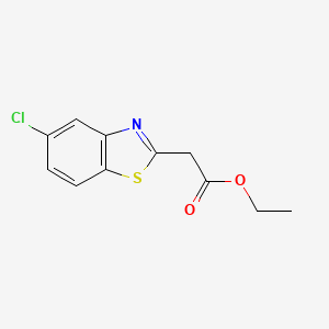 molecular formula C11H10ClNO2S B1373868 Ethyl 2-(5-chloro-1,3-benzothiazol-2-YL)acetate CAS No. 881634-13-5
